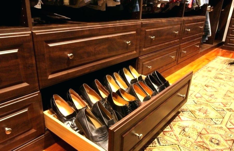 Использование обувниц для хранения обуви внутри комода
