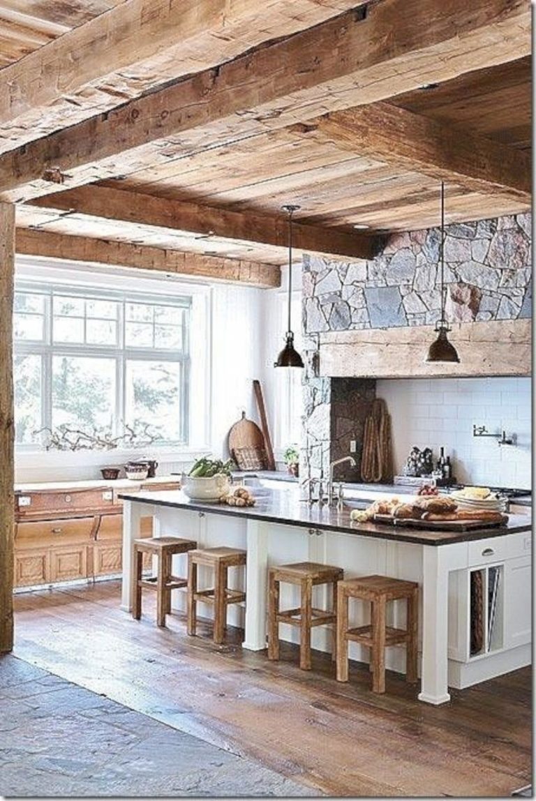 Потолок на кухне в стиле прованс