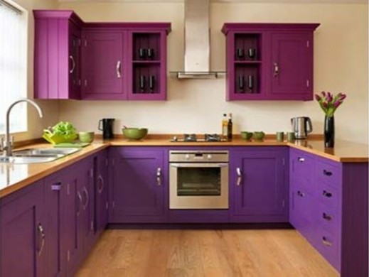 Двухцветная однотонная гармония в дизайне кухни