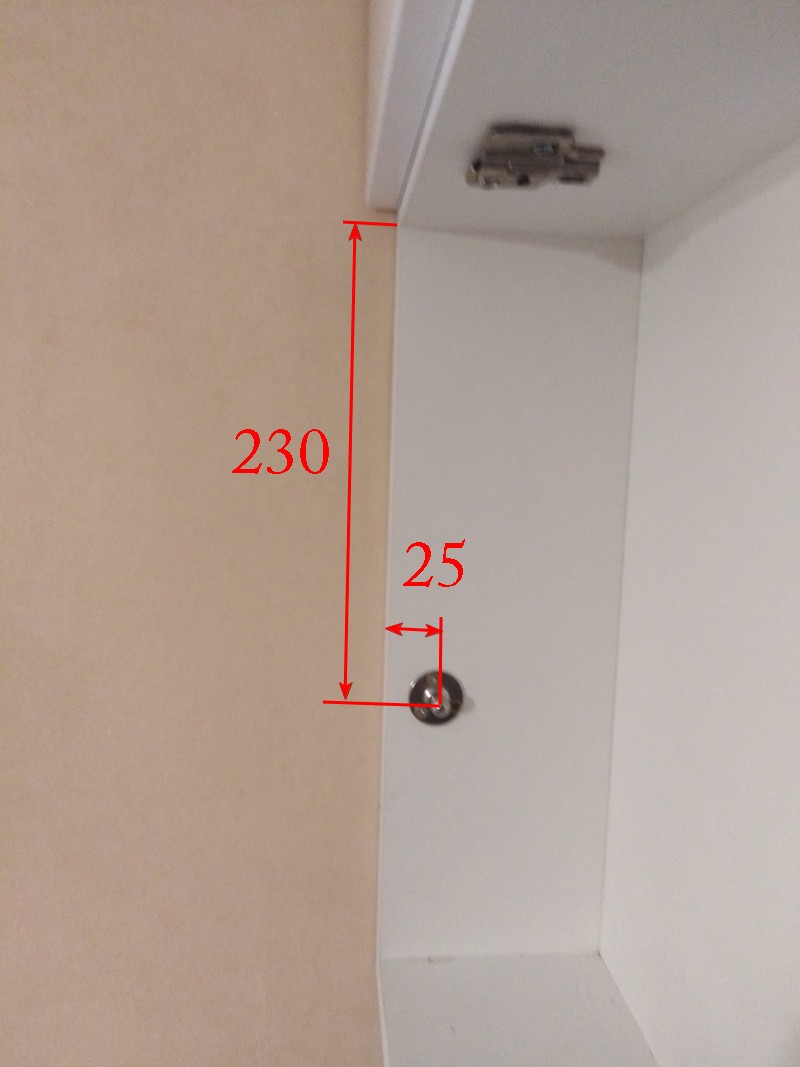 Разметка на боковой стенке под стандартный газлифт