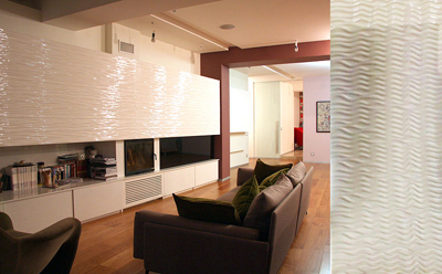 3Д стеновые панели из МДФ в дизайне мебели.