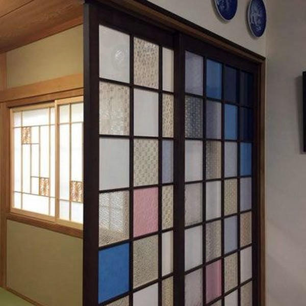 Создание мозаичного заполнения японских дверей купе