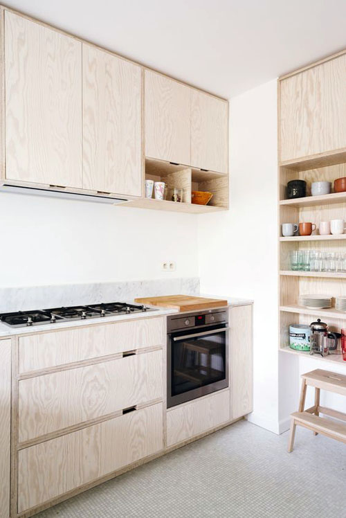 Фото кухонь с использованием фанеры