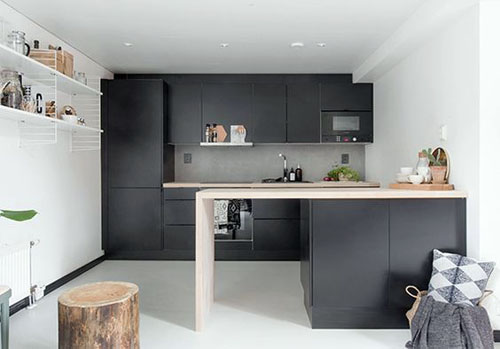 Строгие прямоугольные кухни в скандинавском стиле фото.