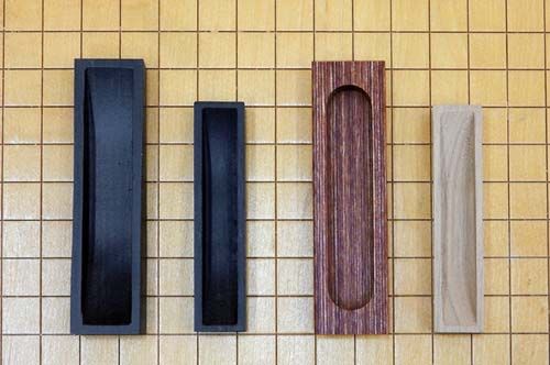 Врезные ручки из дерева для японских дверей сёдзи