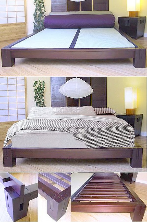Примеры кроватей платформ в японском стиле